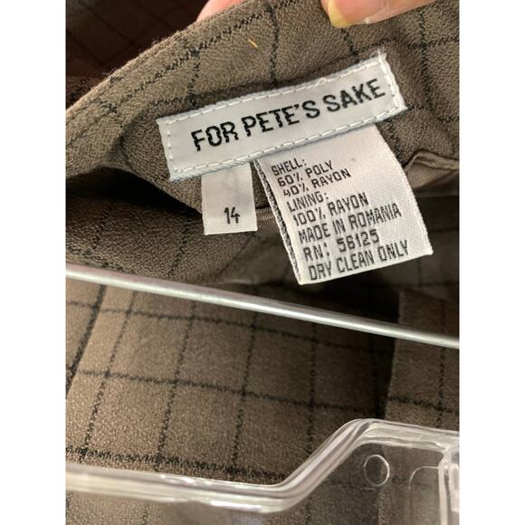 For Pete's Sake Suits Womens Size 14 Brown Formal Top Blazer and Skirt - Picture 4 of 7